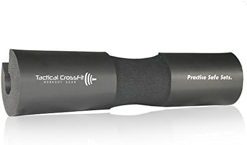 Barbell Squat Pad - Tactical Crossfit - Ultimate Comfort For Squats, Hip Thrusters and Lunges With Any Olympic Sized Barbell (Black)