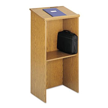 Stand-Up Lectern, 23w x 15-3/4d x 46h, Medium Oak