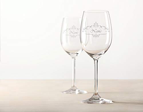 2x Leonardo Weingläser Vintage Weinranke graviert mit Namen & Motiv - Geschenk für Paare - Geschenk für Geburtstag… – Bild 3