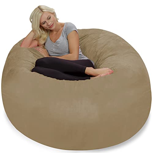 Chill Sack Bean Bag Chair Giant 5' Memory Foam Furniture Bean Bag