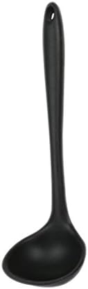 Ospard Nylon Encased in Silicone Ladle Non-Scratch Heat Resistant Kitchen Baking Tool SZ-003 (Black)
