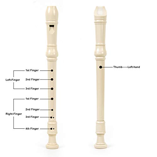 Germany Recorder Flute Flute Descant 8 Hole Key of C ABS with Cleaning Rod for Student Practice