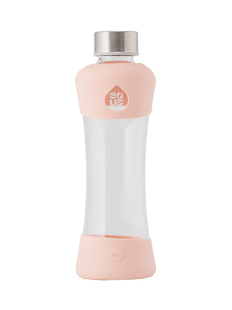 EQUA Glass Bottle, Active Peach, 550 ml