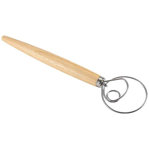 Danish Dough Whisk Stainless Steel Dutch Style Bread Dough Hand Mixer