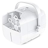 1byone Automatic Bubble Blower Machine For Kids with 2 Speed Level, Operated By Plug In or Battery