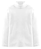 Popular Big Boy's Solid Cotton Turtleneck - White - 8