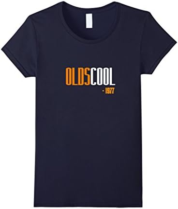 Women's Oldscool 1977 Shirt Funny 40th Birthday Gift Idea Old School XL Navy
