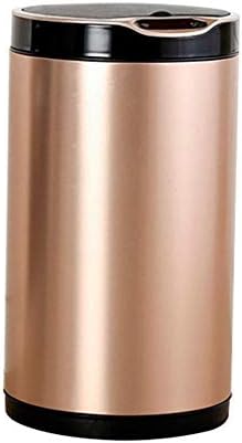Hualieli Smart Trash Can with 360° Sensor Switch Automatic Intelligent Round Sensor Bin Stainless Steel Full Sealing Non-Slip Bottom Storage Bucket, 6/8/12L