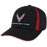C8 Corvette Sideline Embroidered Cap - Next Generation Performance Hat - Officially Licensed by GM Black