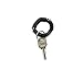 BLUECELL Pack of 6 Plastic Wrist Coil Wrist band Key Ring chain for Outdoor Sport (Black)