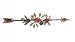 Metal Flower-Embellished Arrow Wall Decor
