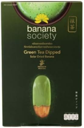 Green Tea Dipped Solar Deied Banana By Banana Society 250g.