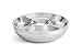 Artisan 2-Piece Stainless Steel Serving Bowl with 5-Section Top Tray and Insulated Lower Bowl