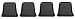 Ryehaliligear 4-Pack 3 Inch Bed Risers, Furniture Risers Bed Riser and Bed Lifts,Helps You Storage Under The Bed