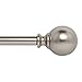 Ivilon Drapery Treatment Window Curtain Rod - Ball Style, 48 to 86 Inch. Color Satin Nickel