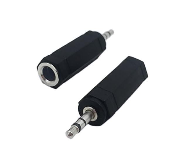 iSeventy9 Pack of 2 3.5mm 1/8” Male Plug to 6.35mm 1/4” Female Stereo Jack Audio Adapter Headphone Microphone Converter Connector