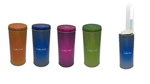 Kaffeepads Café Latte mit Becher von James Premium® R + Metallic 4 Paddosen mit Padlifter – Bild 4