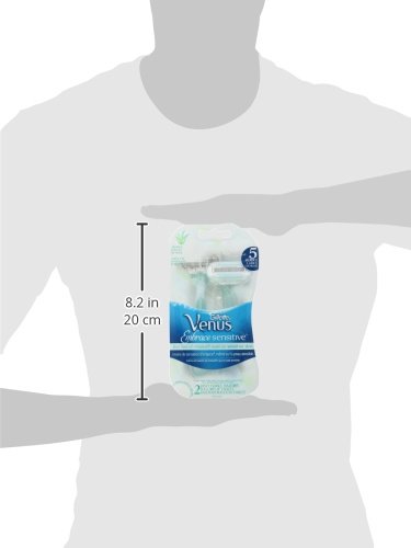 Gillette Venus Embrace Sensitive Women's Disposable Razor, 2 Count, Womens Razors / Blades