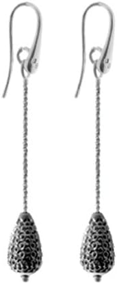 Officina Bernardi - Galaxy Collection - Pear Teardrop Earrings - Italian 925 Sterling Silver (Black)