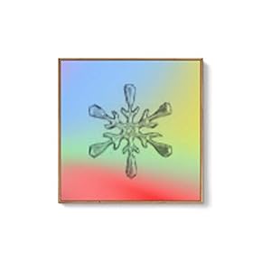 Framed Canvas Wall Art for Living Room, Bedroom Snowflake Theme Canvas Prints for Home Decoration Ready to Hang - 16x16 inches
