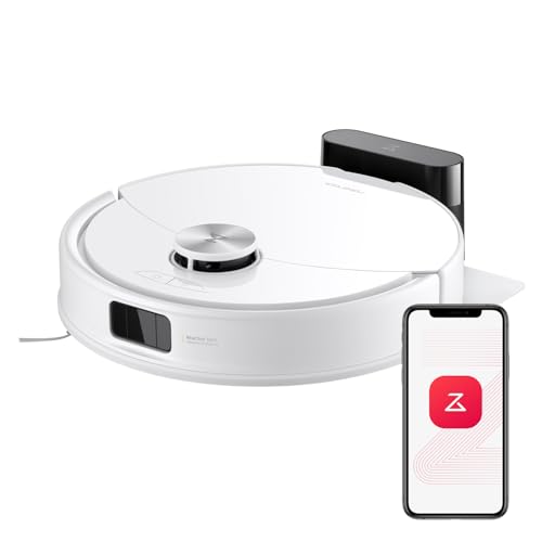 Q10 S5 Robot Aspirapolvere, 10.000Pa, Panno Sollevabile, Pulizia VibraRise 2.0(3000 volte/min), Anti-groviglio, Evitamento degli Ostacoli, Strategie dei Tappeti, Controllo APP, Bianco