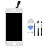 LCD Display Touch Digitizer Screen Cell Phone Assembly Replacement for iPhone 5S (White)