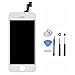 For iPhone 5S Screen Replacement Full Set for LCD Display Touch Digitizer Screen Cell Phone Assembly Replacement for iPhone 5S (White)