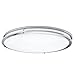 Green Beam LED Light Fixture, Flush Mount Light Fixture, Brushed Nickel Light Fixture, Kitchen Light Fixtures, Bathroom Ceiling Light Fixture, 58W, 4000K Natural Light, 5000 Lumens, 32 Inch Oval