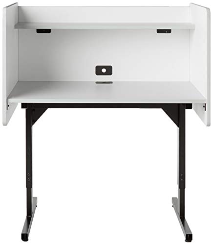 Balt 89789 Adjustable Study Carrel Workstation, Gray Laminate, 38.25" - 46.25"H x 37"W x 24"D