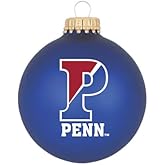 RFSJ University of Pennsylvania (Penn) Glass Ornament with P Logo Blue