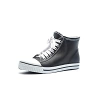 MleNR Ladies Rain Boots Non-Slip Waterproof Rain Boots Water Shoes Adult Rubber Shoes Bucket Shoes Ladies (Color : Black, Size : 42)