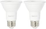 AmazonBasics 50 Watt Equivalent, Daylight, Dimmable, PAR20 LED Light Bulb - 2-Pack