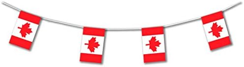 Party Deco Canadian Plastic Flag Banner 17ft Lengths