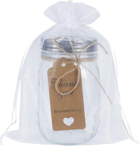 Dahi 50 x Organza Bags 15 x 20 cm White Organza Gift Bags for Weddings, Festivals, Parties, Gifts, Christmas
