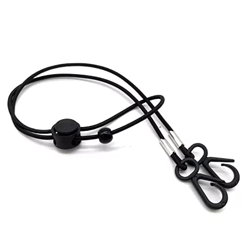 Mask Holder, Mask Lanyards, Face Mask Holder, Mask Accessories Adjustable Lightweight Mask Strap Extender, Mask Strap Hook for All Mask Types for Women, Men and Kids (Black, 5strap)