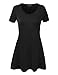 Made By Johnny MBJ WT769 Womens V Neck Trapeze Tunic XL Black