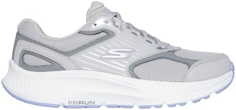 Ténis femininos Go Run Consistent 2.0 Advantage, acabamento em pele cinzenta lavanda, 40 EU