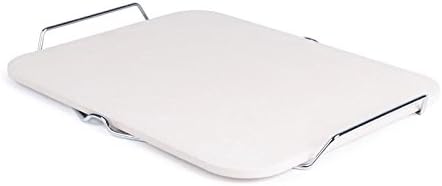 Eddingtons Rectangular Pizza Stone, with Metal Rack by Eddingtons