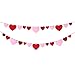 Felt Heart Garland for Valentines Day Decor No DIY for Valentine Decorations Heart Banner Garland Wedding Party Classroom Decoration