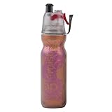 O2COOL ArcticSqueeze Insulated Mist 'N Sip Squeeze Bottle 20 oz, Orange/Raspberry Splash