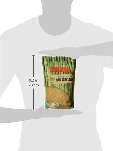 IBERIA ORGANIC TURBINADO RAW CANE SUGAR, 1.5 LBS (PACK OF 12)