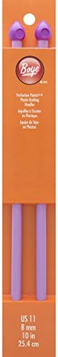 Wilton Boye Single Point Plastic 11/8mm Knitting Needles, 10-Inch