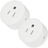 CNLHK Smart Plug 2 Pack Wi-Fi Enabled Mini Smart Switch Compatible with Alexa Google home, No Hub Required, Remote Control your Devices from Anywhere, ETL Listed with Timing Function for Smart Phone