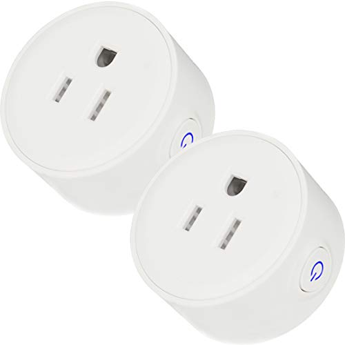 CNLHK Smart Plug 2 Pack Wi-Fi Enabled Mini Smart Switch Compatible with Alexa Google home, No Hub Required, Remote Control your Devices from Anywhere, ETL Listed with Timing Function for Smart Phone