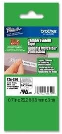 2/Pack Genuine Brother 3/4" (18mm) Black On White Security P-touch Tape for Brother PT-E500, PTE500 Label Maker