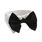 eyesonme Selected Adjustable Dog Bow Tie Puppy Pet Costume Collar Stripe Dogs Cats Tie Neck, Perfect for Wedding/Tie Party Accessories, Black