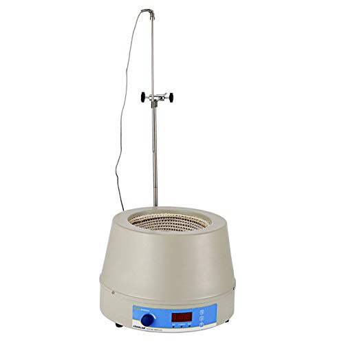 Happybuy Magnetic Stirrer 1400RPM Magnetic Mixer 1000ml Magnetic Stirrer Hot Plate 350W Magnetic Heating Mantle Digital Display Magnetic Stirrer Round Bottom