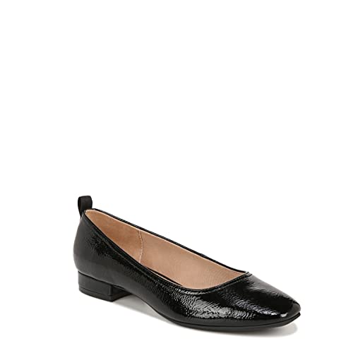 LifeStride Womens Cameo Slip On Ballet Flats Black Patent 5 M