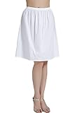 Womens Half Slip 100% Cotton Vintage Underskirt in 5 Lengths White Black Ivory