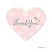 Andaz Press Blush Pink and Gray Baby Girl Baptism Collection, Mini Heart Label Stickers, Thank You, 75-Pack